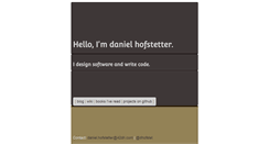 Desktop Screenshot of danielhofstetter.com